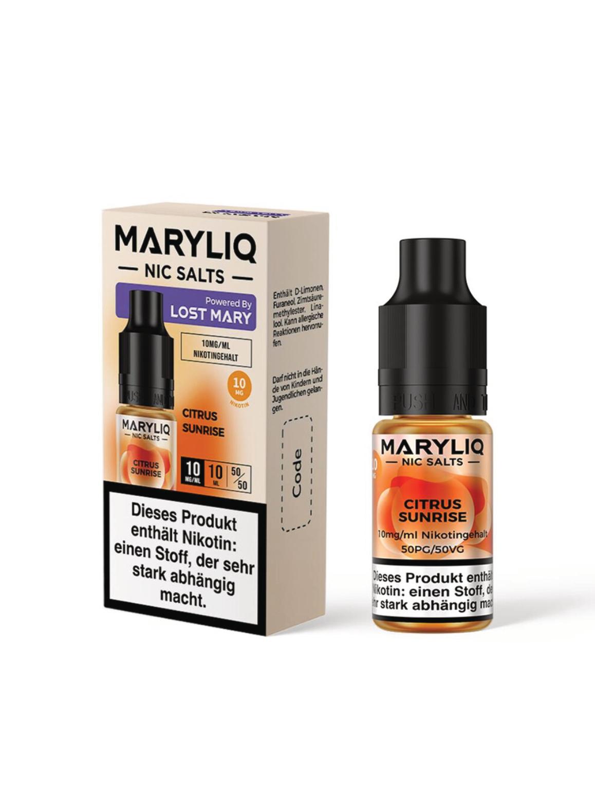Maryliq Citrus Sunrise 10mg 1 Packung 1 Stück