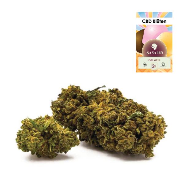 CBD-Blüten 0,0 % Gelato 2g 1 Packung