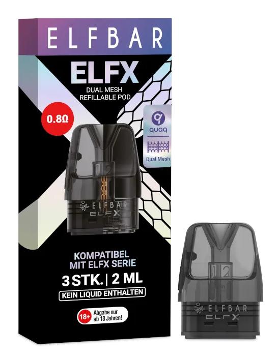 Elfbar Elfx 0,8 Ohm Pod  1 Packung 3 Stück