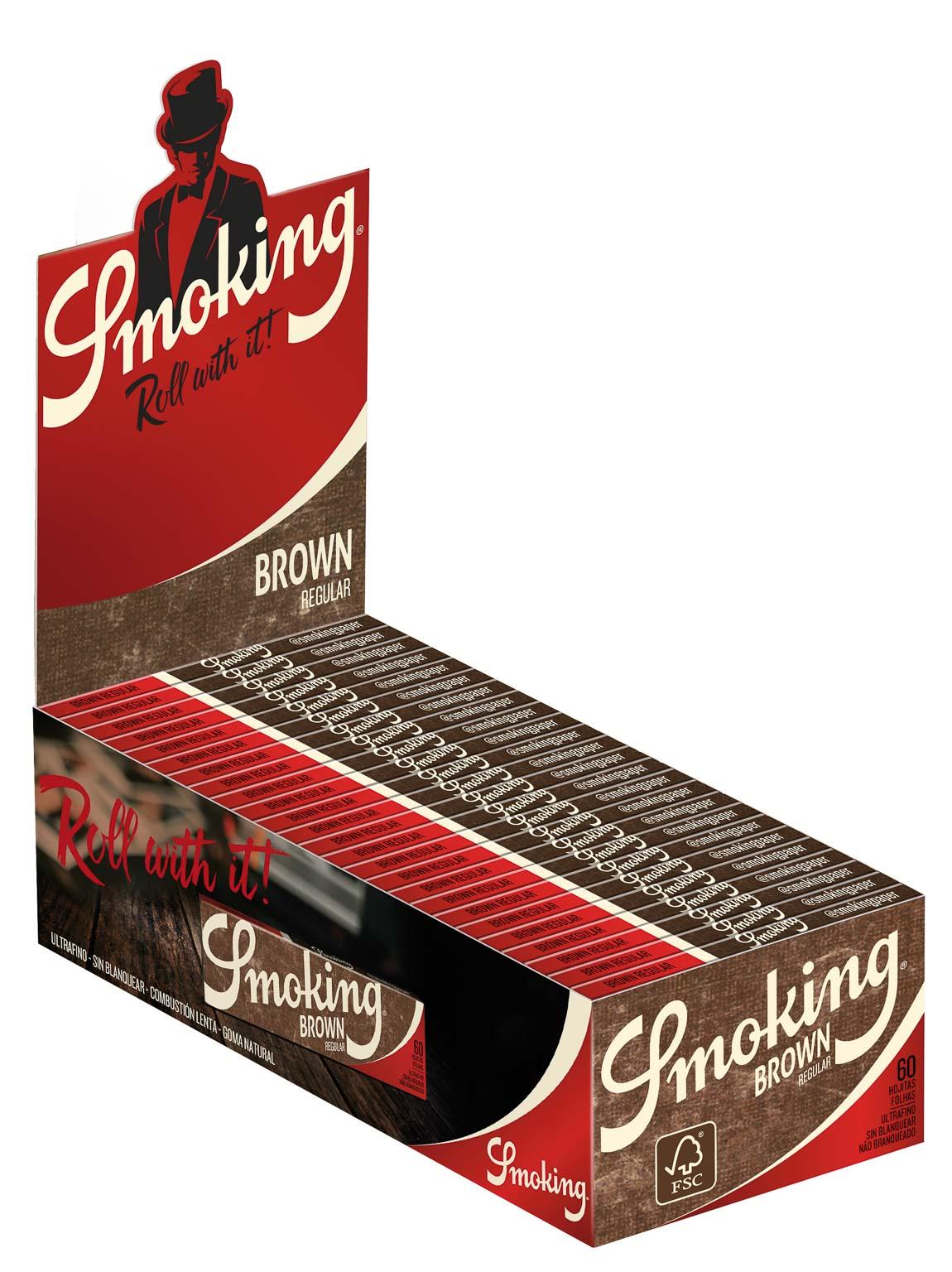 Smoking Zigarettenpapier Brown Regular  1 Gebinde 50x60 Stück