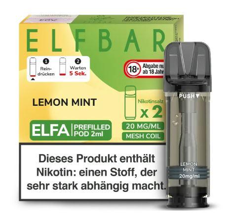 Elfbar ELFA Pod Lemon Mint 20mg/ml 1 Packung 2 Stück