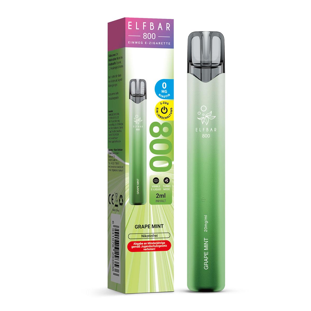 ELF Bar 800 Grape Mint 0mg 1 Packung 1 Stück