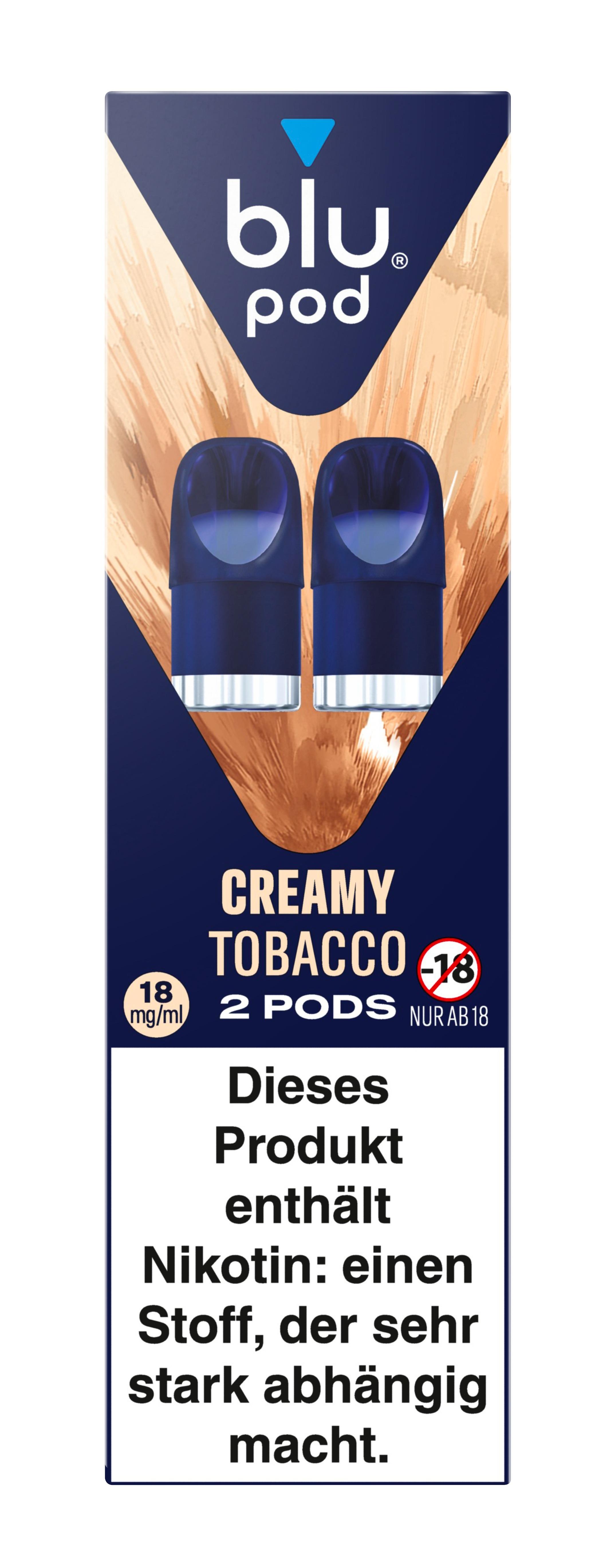 blu Pod Creamy Tobacco 18mg/ml 1 Packung 2 Stück