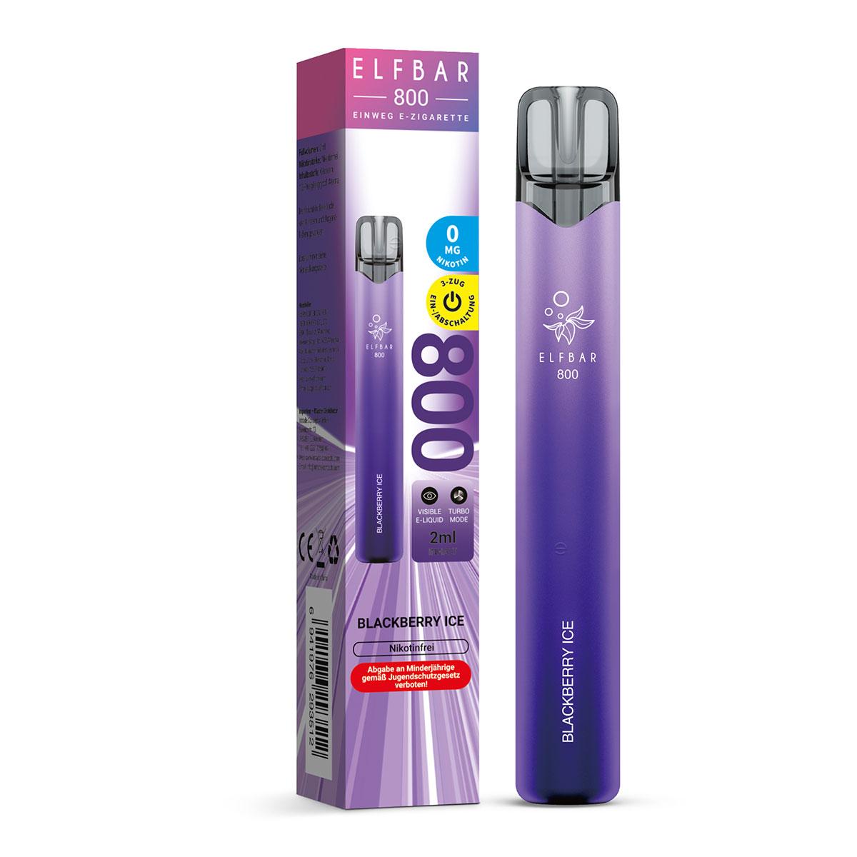 ELF Bar 800 Blackberry Ice 0mg 1 Packung 1 Stück