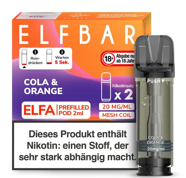 Elfbar ELFA Pod Cola & Orange 20mg/ml 1 Packung 2 Stück