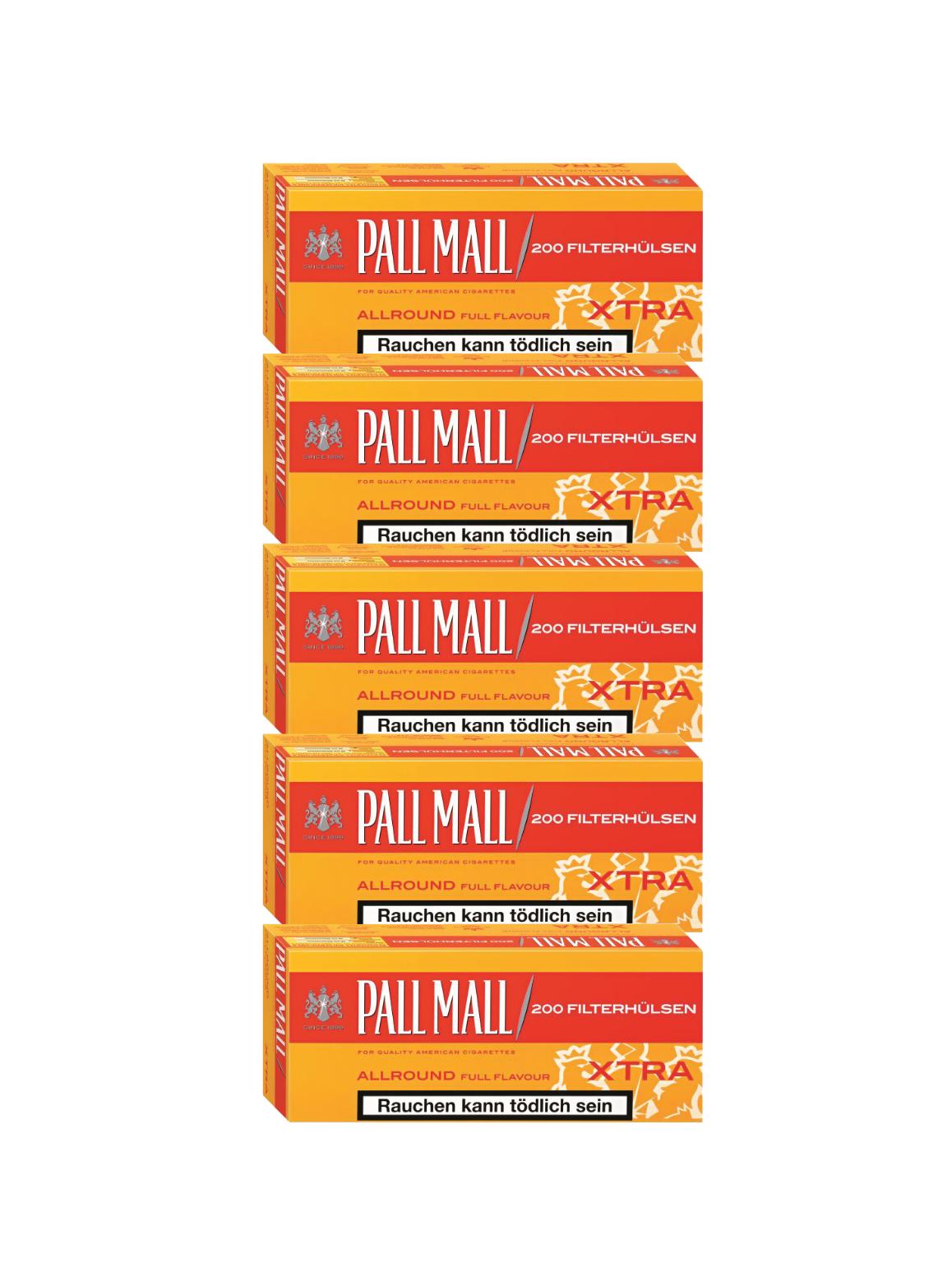 Pall Mall Allround Red Xtra Hülsen 1 Stange 5x200 Stück