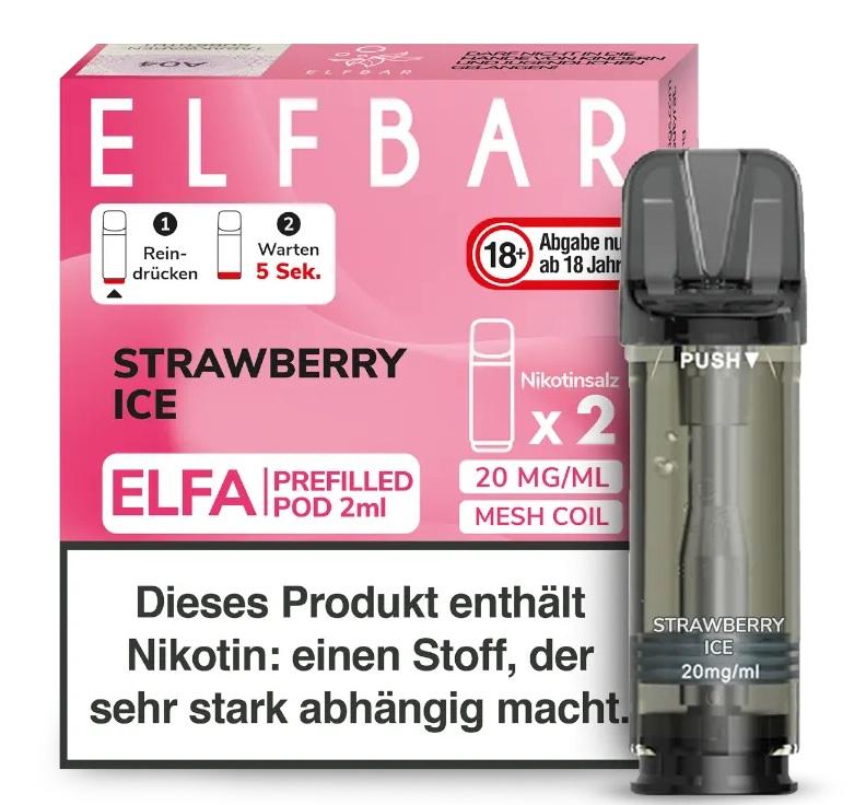 Elfbar ELFA Pod Strawberry Ice 20mg/ml 1 Packung 2 Stück
