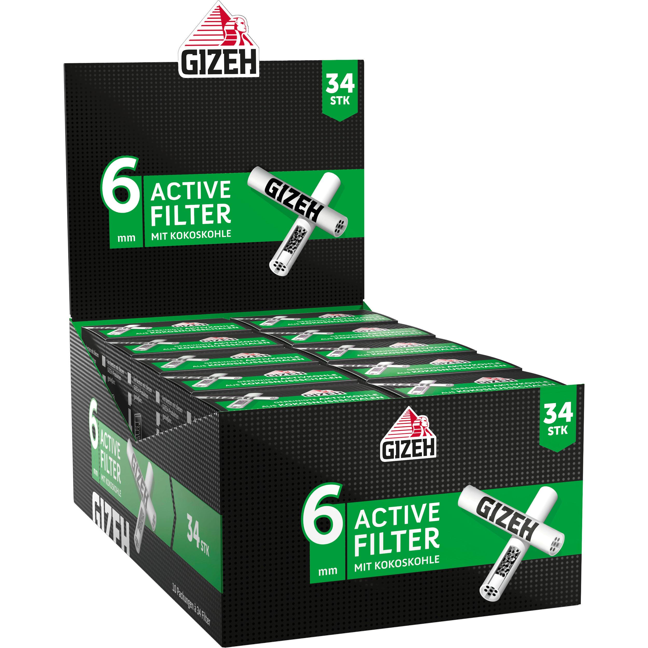 Gizeh Black Active Filter 6mm 1 Stange