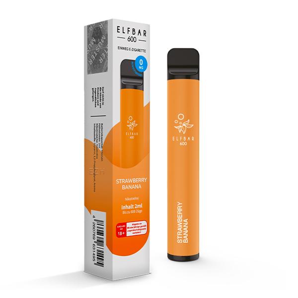 Elfbar 600 Strawberry Banana nikotinfrei 1 Packung 1 Stück