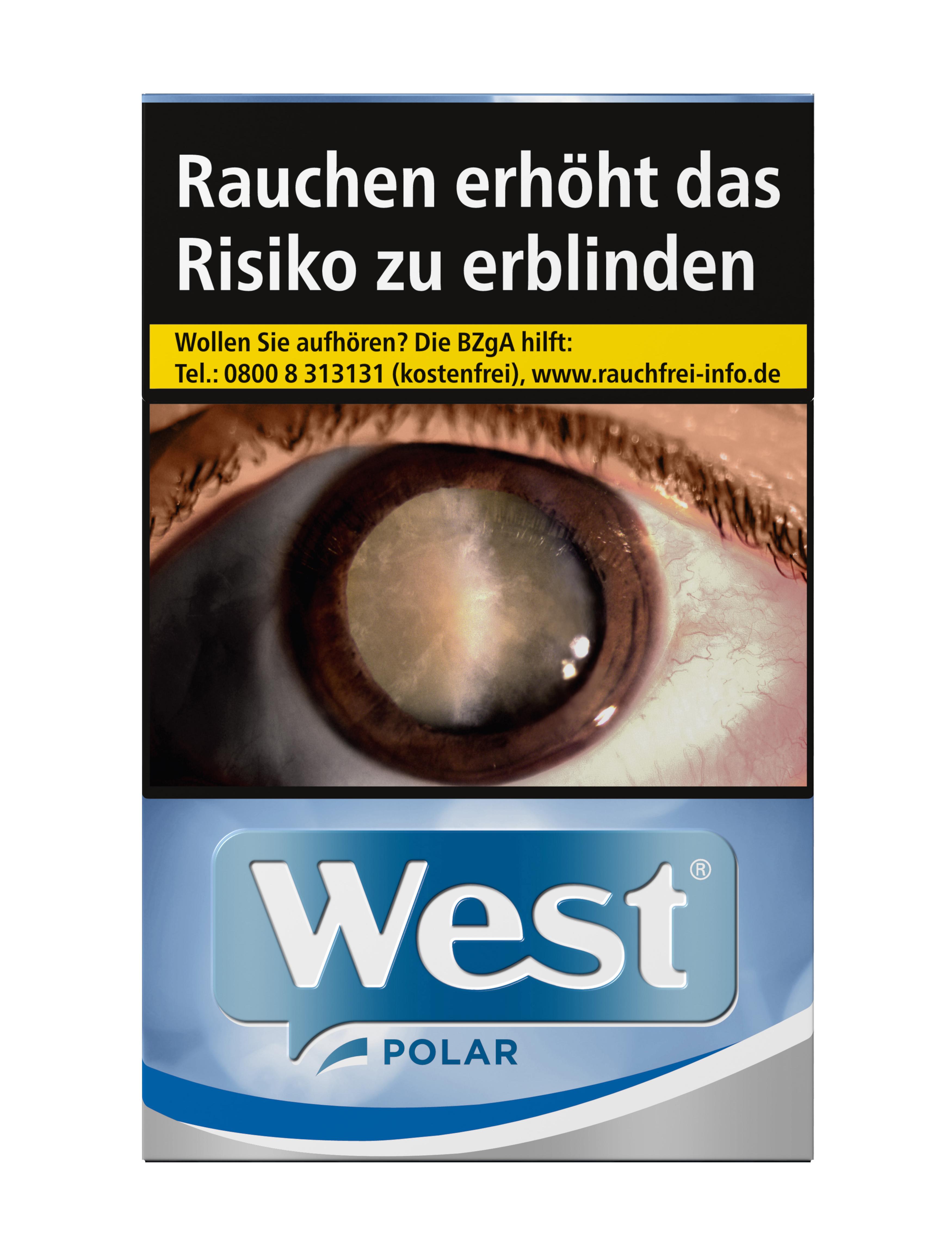 West Polar Zigaretten Stange (10 Packungen) im blauen und weißen Design.