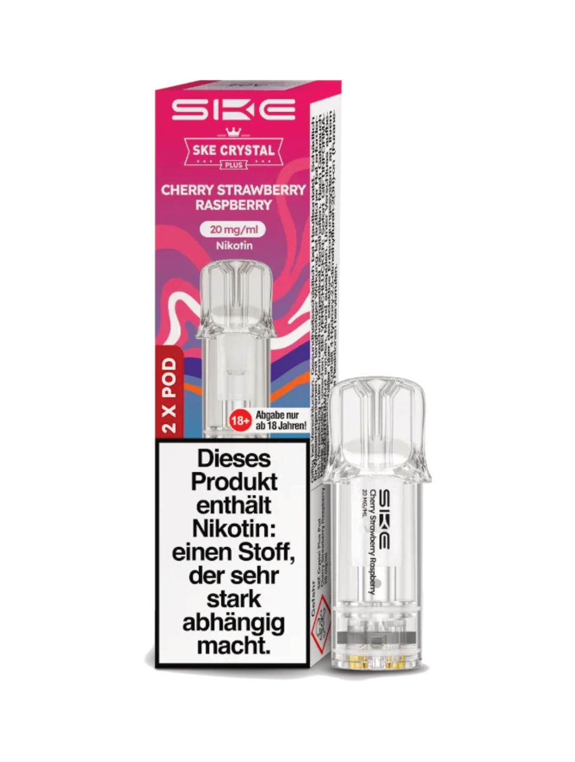 Crystal Plus Pod Cherry Strawberry Raspberry 1 Packung 2 Stück