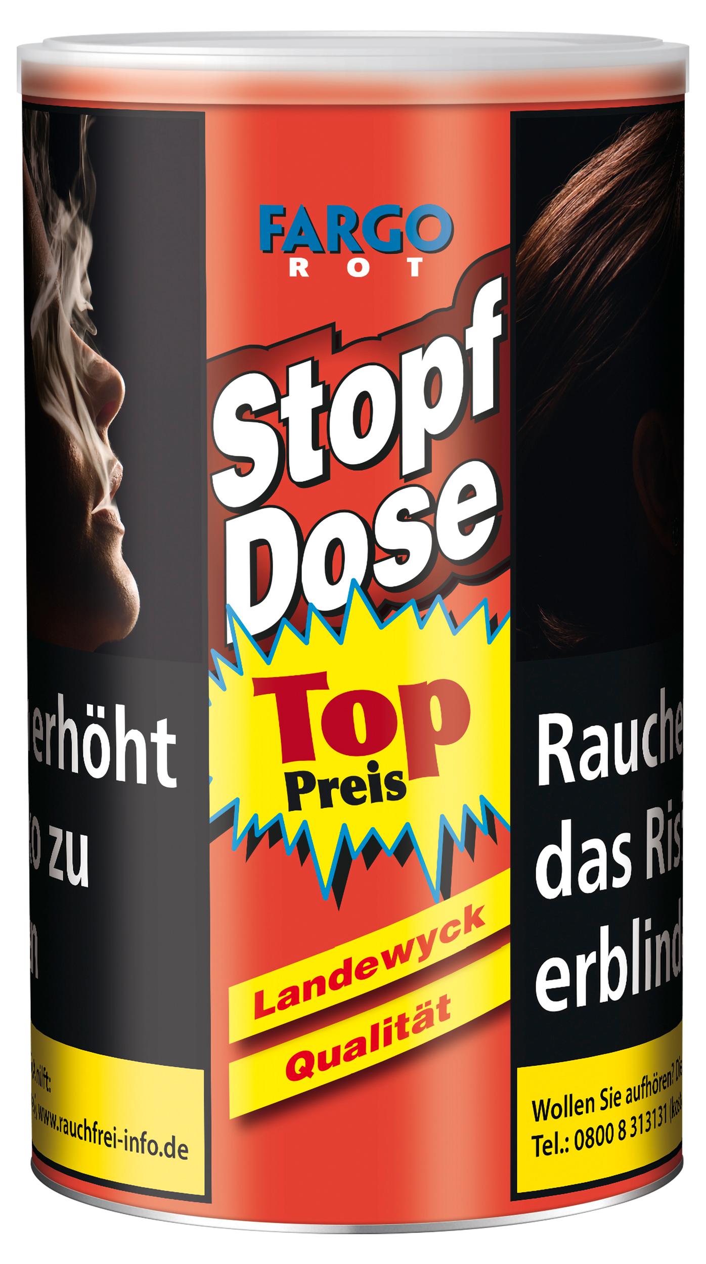 Fargo Zigarettentabak Stopf-Dose Rot 1 Dose 122 Stück