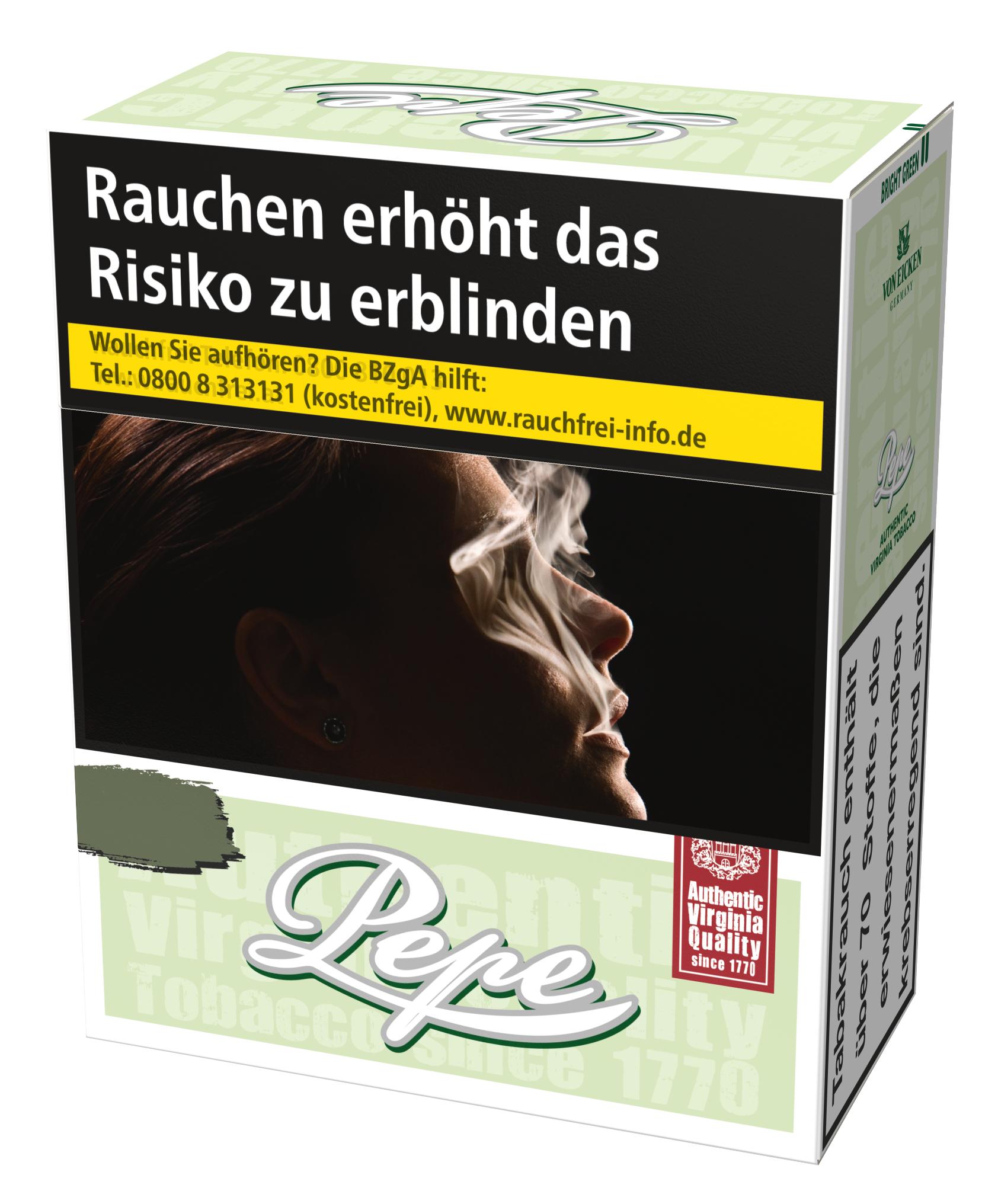 Pepe Zigaretten Bright Green 3XL 1 Packung 40 Stück