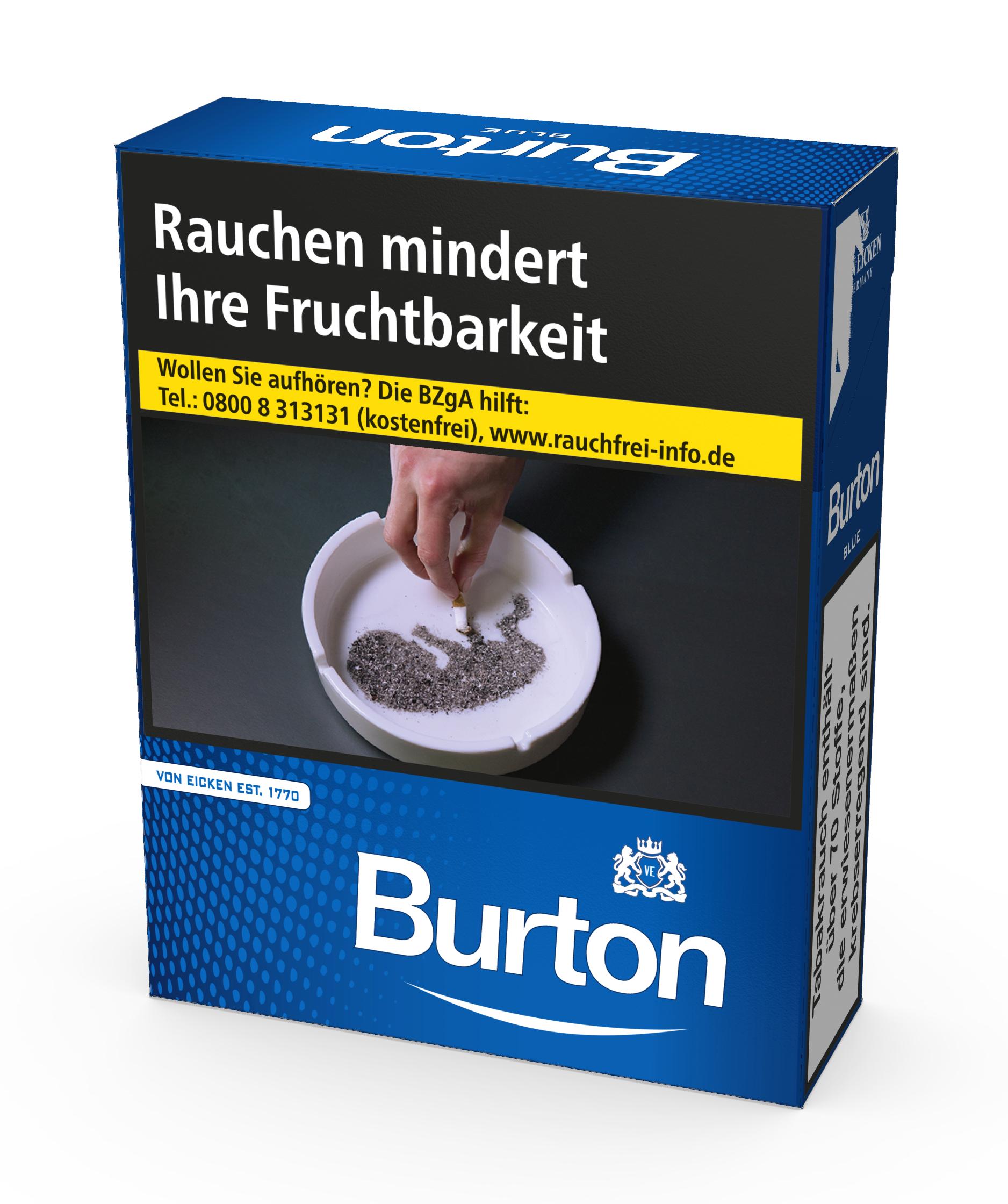 Burton Zigaretten Blau XL 1 Stange 8x24 Stück