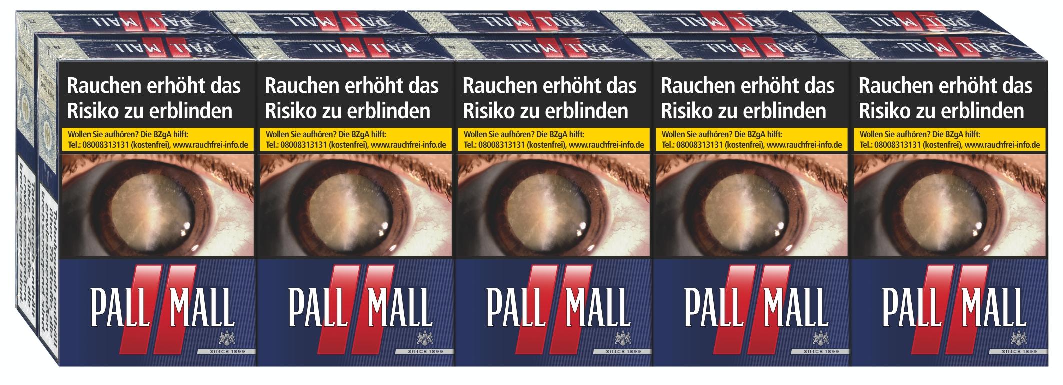 Eine Stange rote Pall Mall Zigaretten mit 10 Packungen