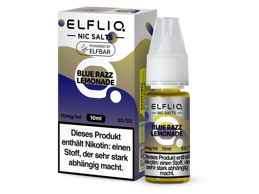 ELFLIQ by Elfbar 10mg Nic Salt E-Liquid Flasche und Verpackung, 1 Stück.