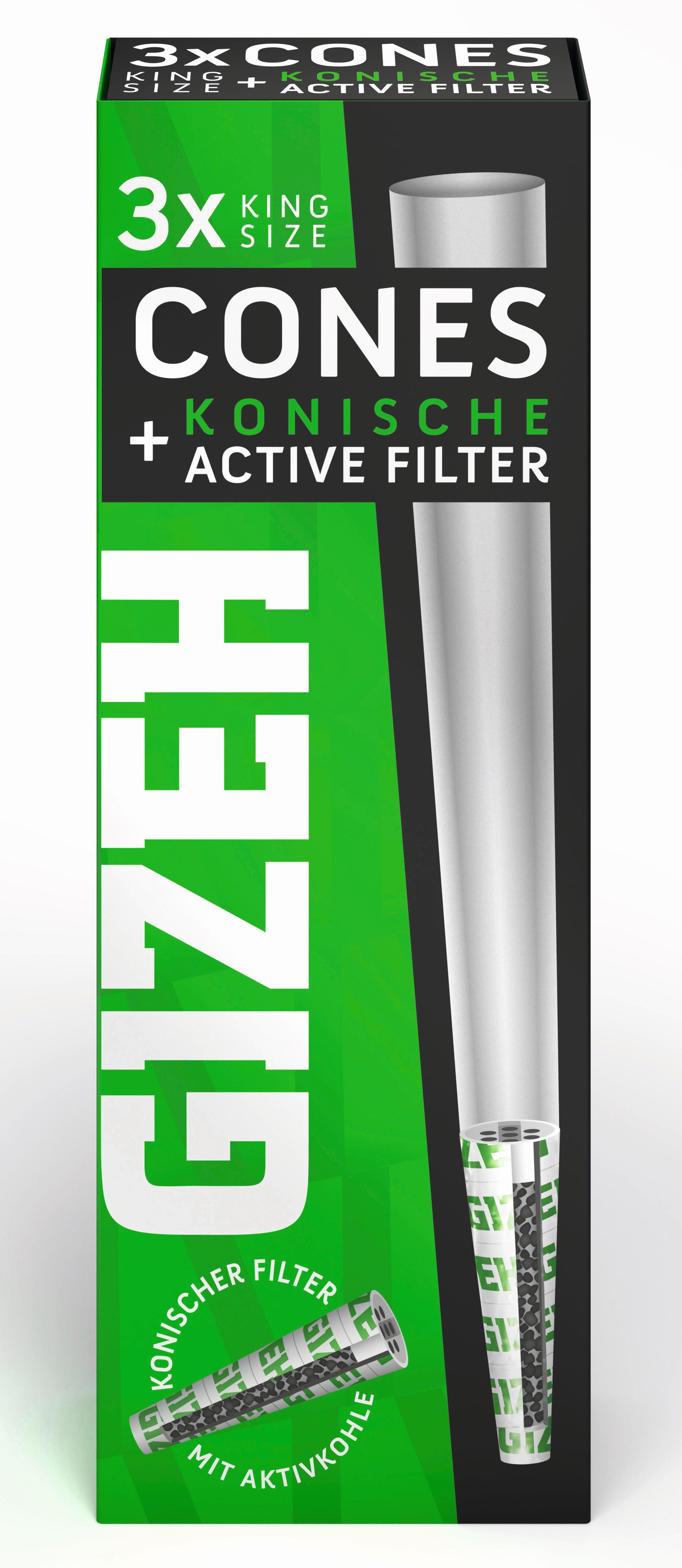 Gizeh Cones + Active Filter 1 Packung 3 Stück