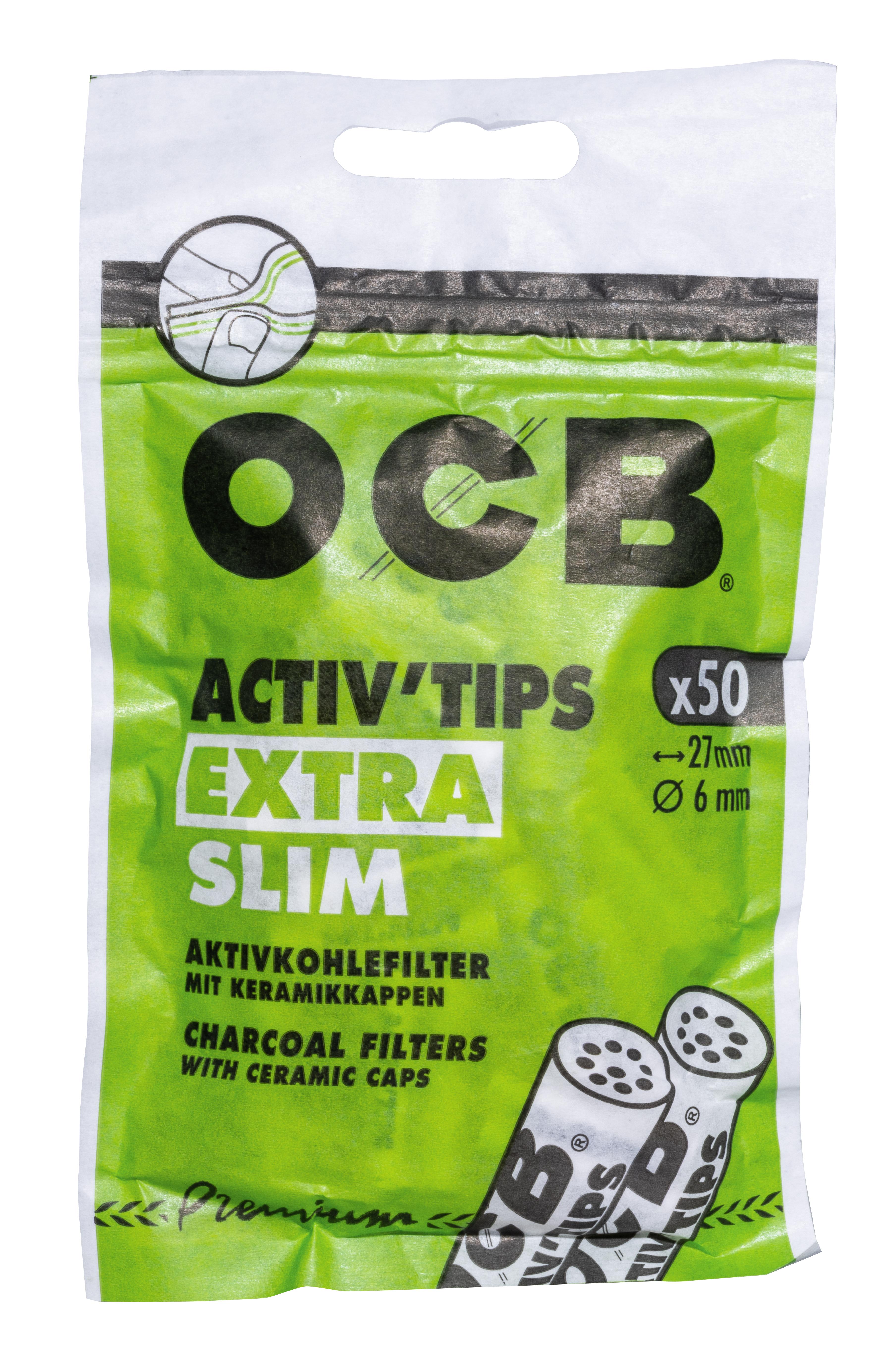 OCB Active Tips Extra Slim Beutel 6mm 1 Stange