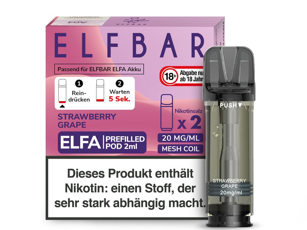 Elfbar ELFA Pod Strawberry Grape 20mg/ml 1 Packung 2 Stück