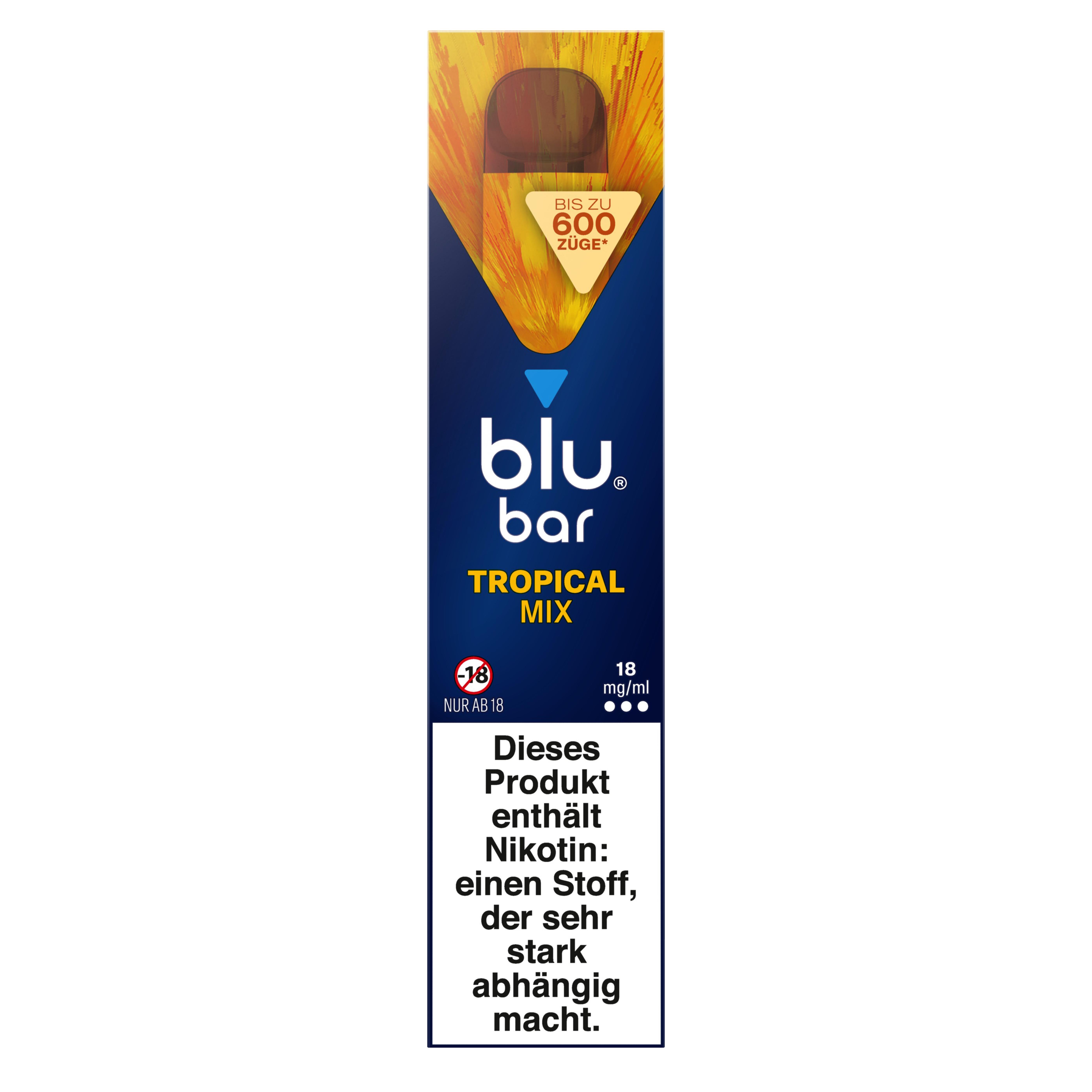 blu bar Tropical Mix 18 mg 1 Packung 1 Stück