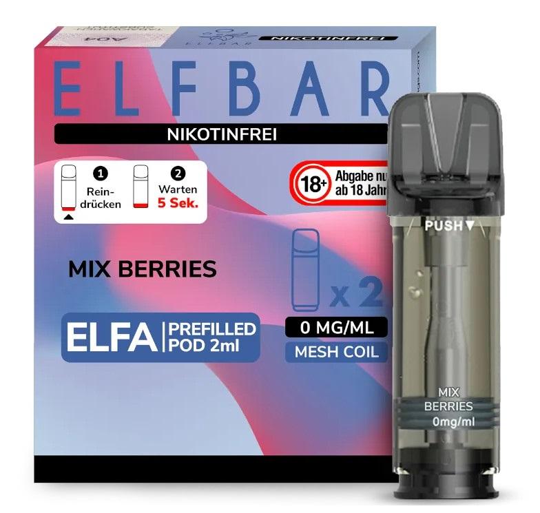 Elfbar ELFA Pod Mix Berries nikotinfrei 1 Packung 2 Stück