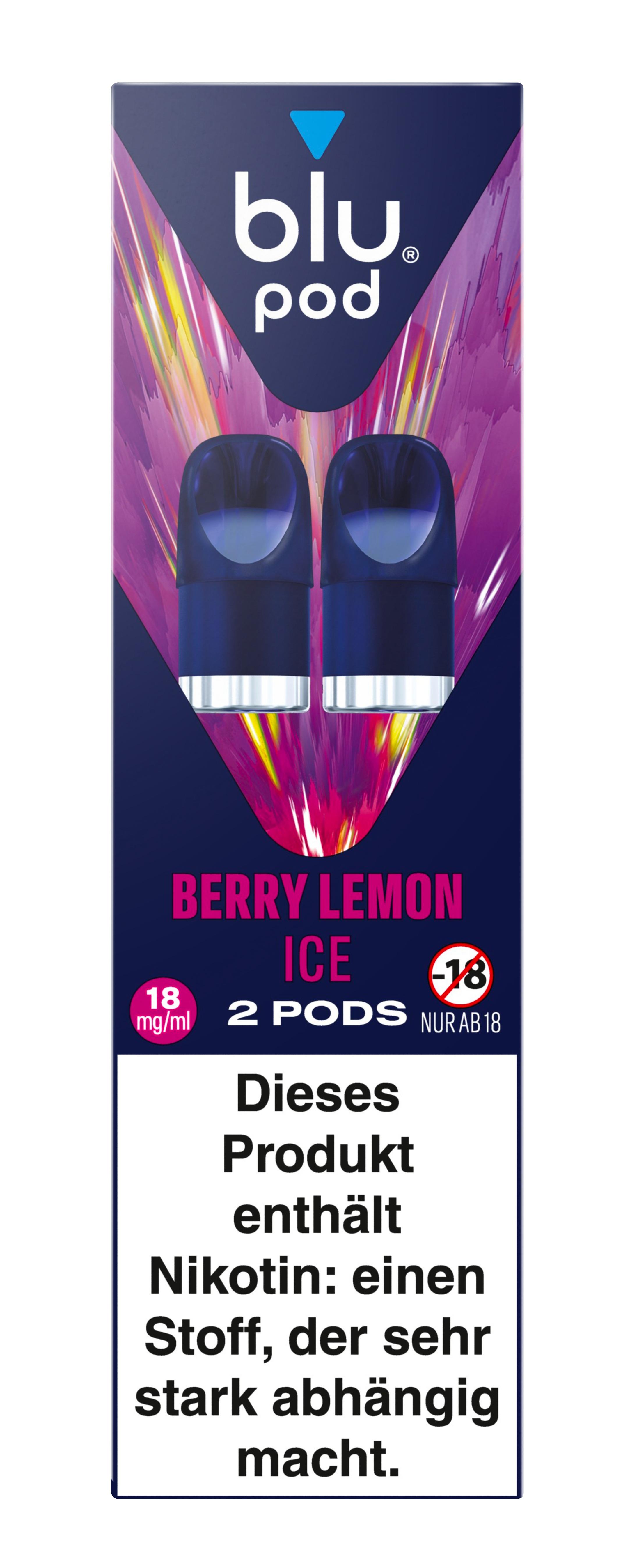 blu Pod Berry Lemon Ice 18mg 1 Packung 2 Stück