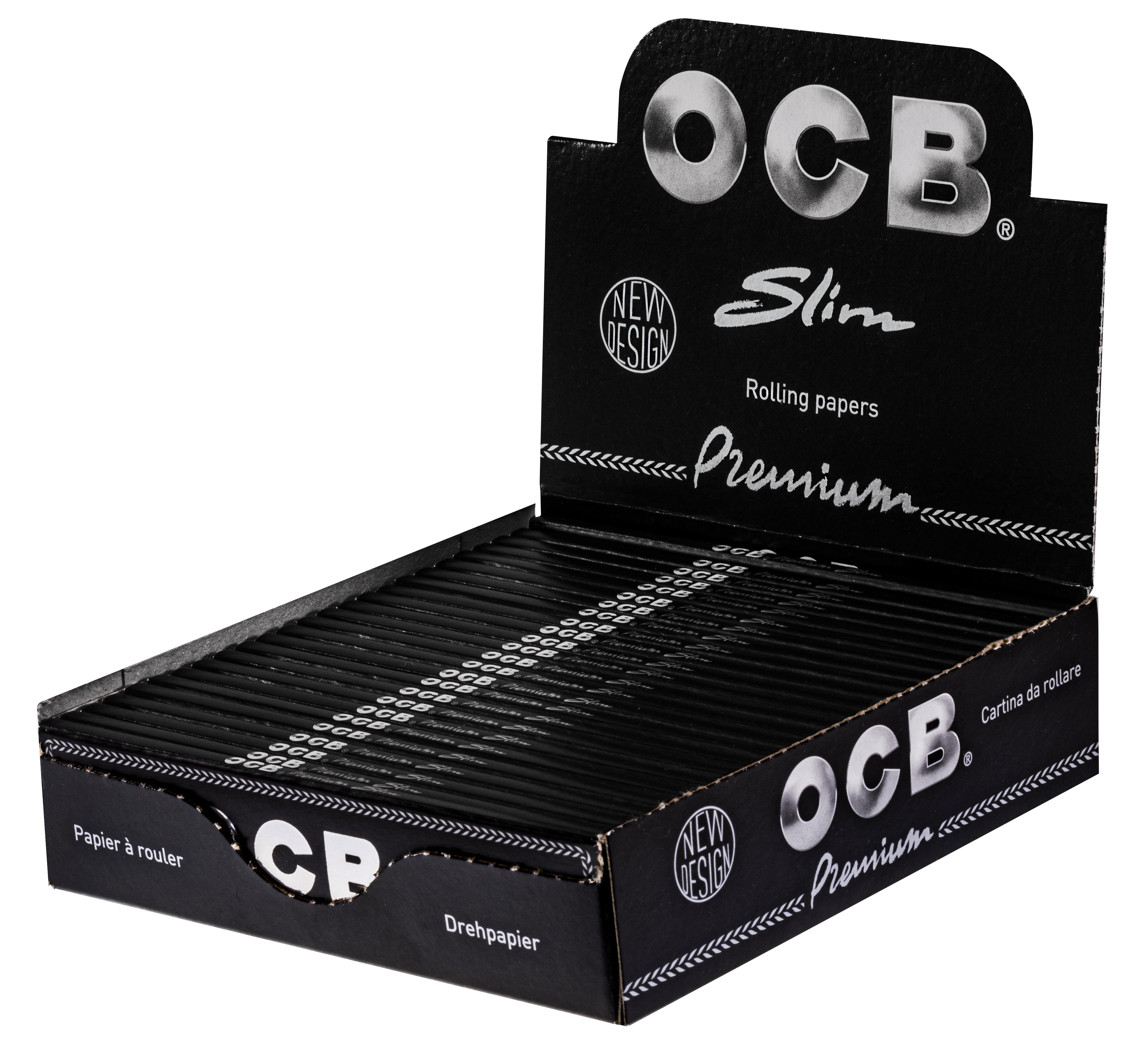 OCB Zigarettenpapier Schwarz Premium Long Slim 1 Stange 25x32 Stück