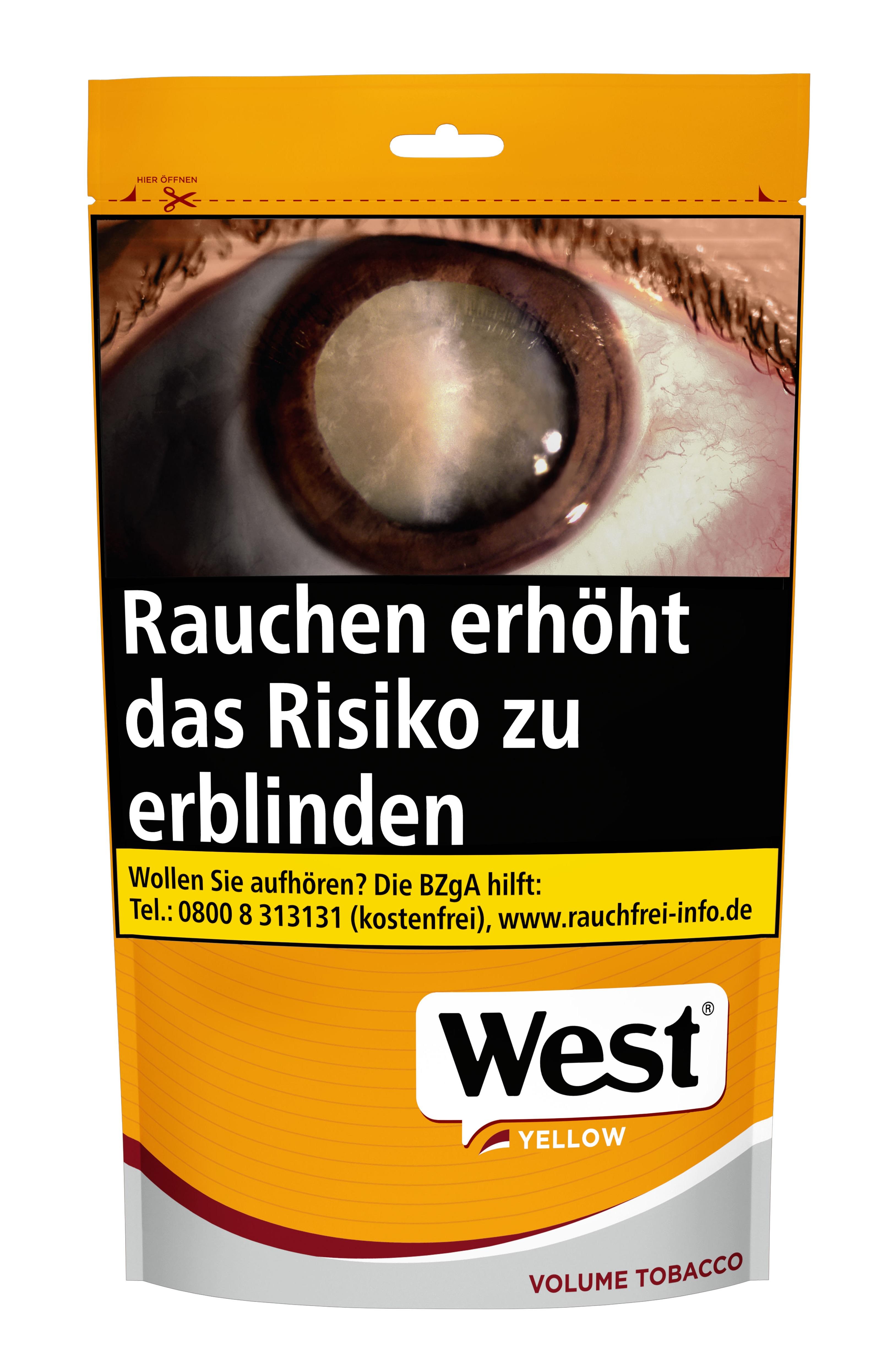 West Yellow Volumentabak 1 Beutel 85 Gramm