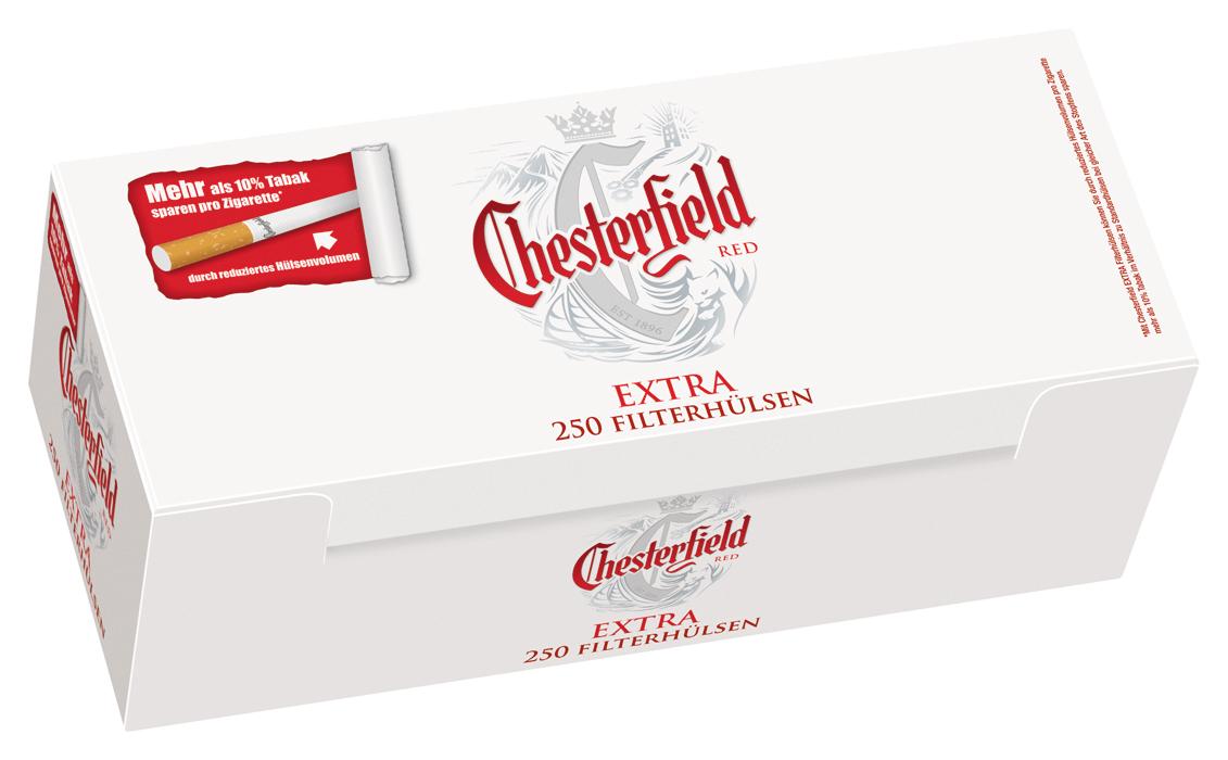 Chesterfield Zigarettenhülsen Extra Red 1 Packung