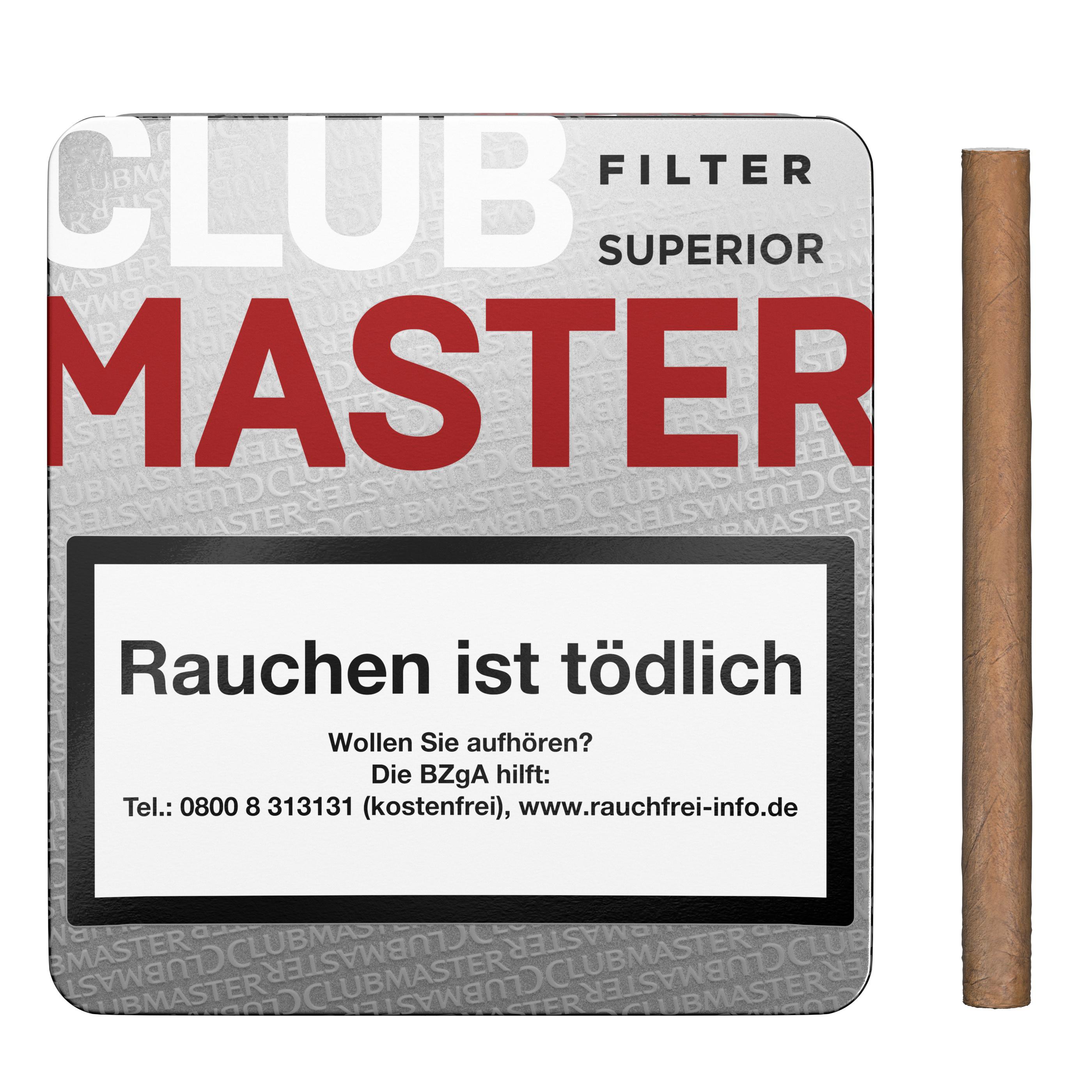 Clubmaster Zigarillos 230 Superior Filter Red 1 Stange