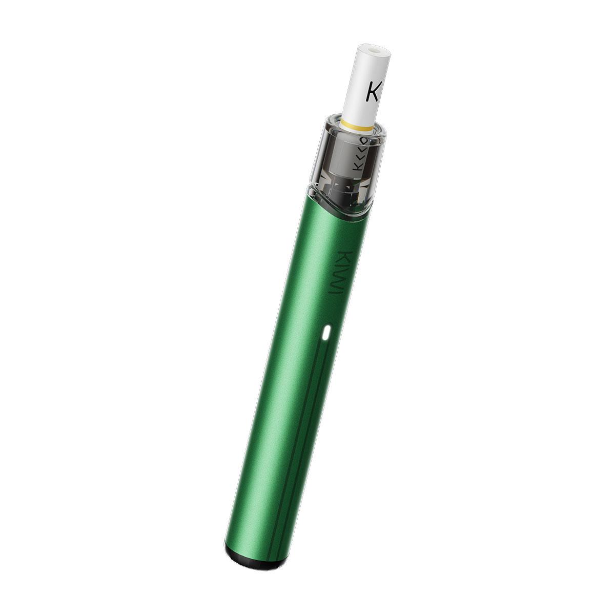 KIWI Spark Grün Device E-Zigarette von KIWI in Grün mit klarer Hülle und 'K' Zeichen, 1 Packung.