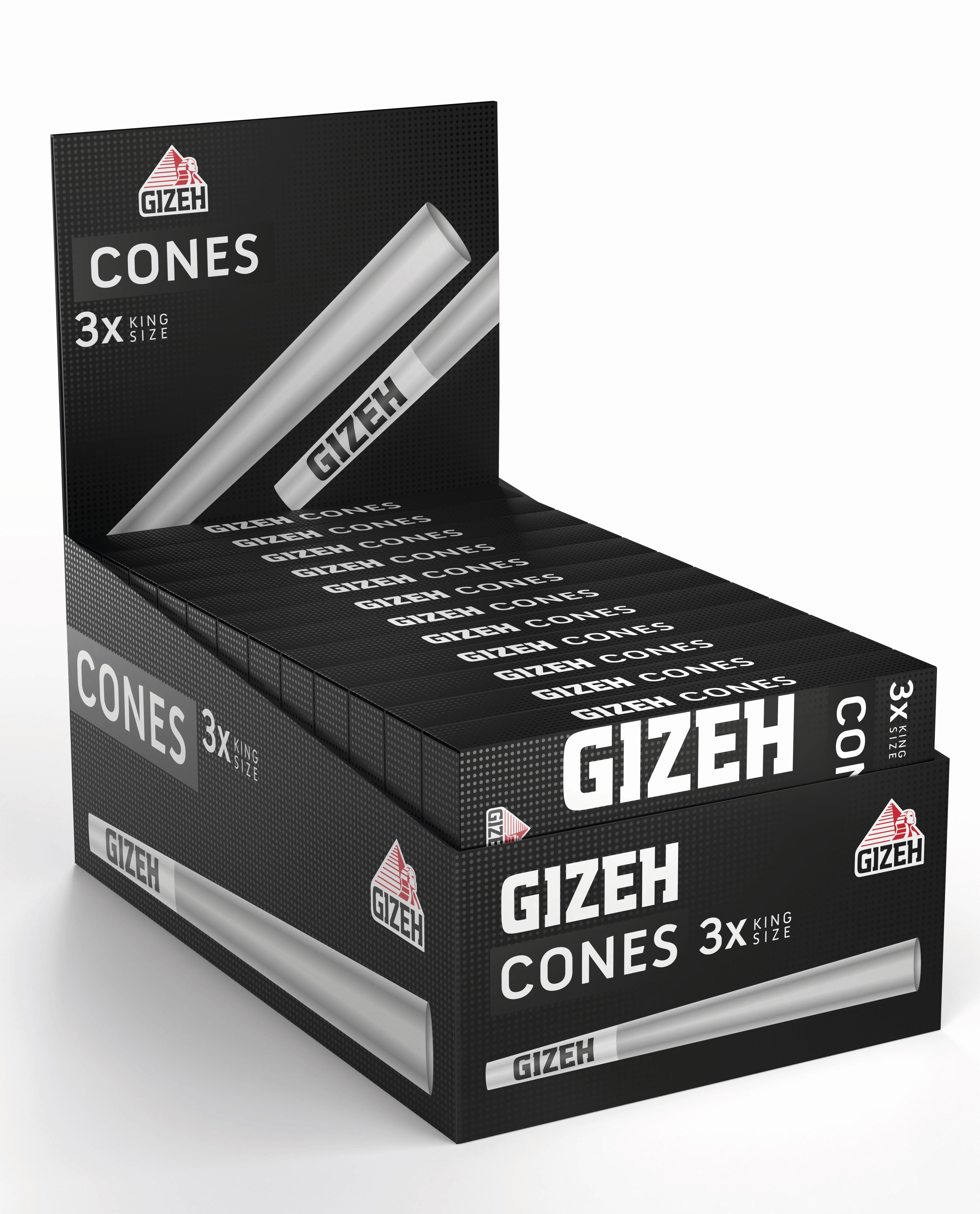 Gizeh Black Cones + Tip 1 Stange 24x3 Stück
