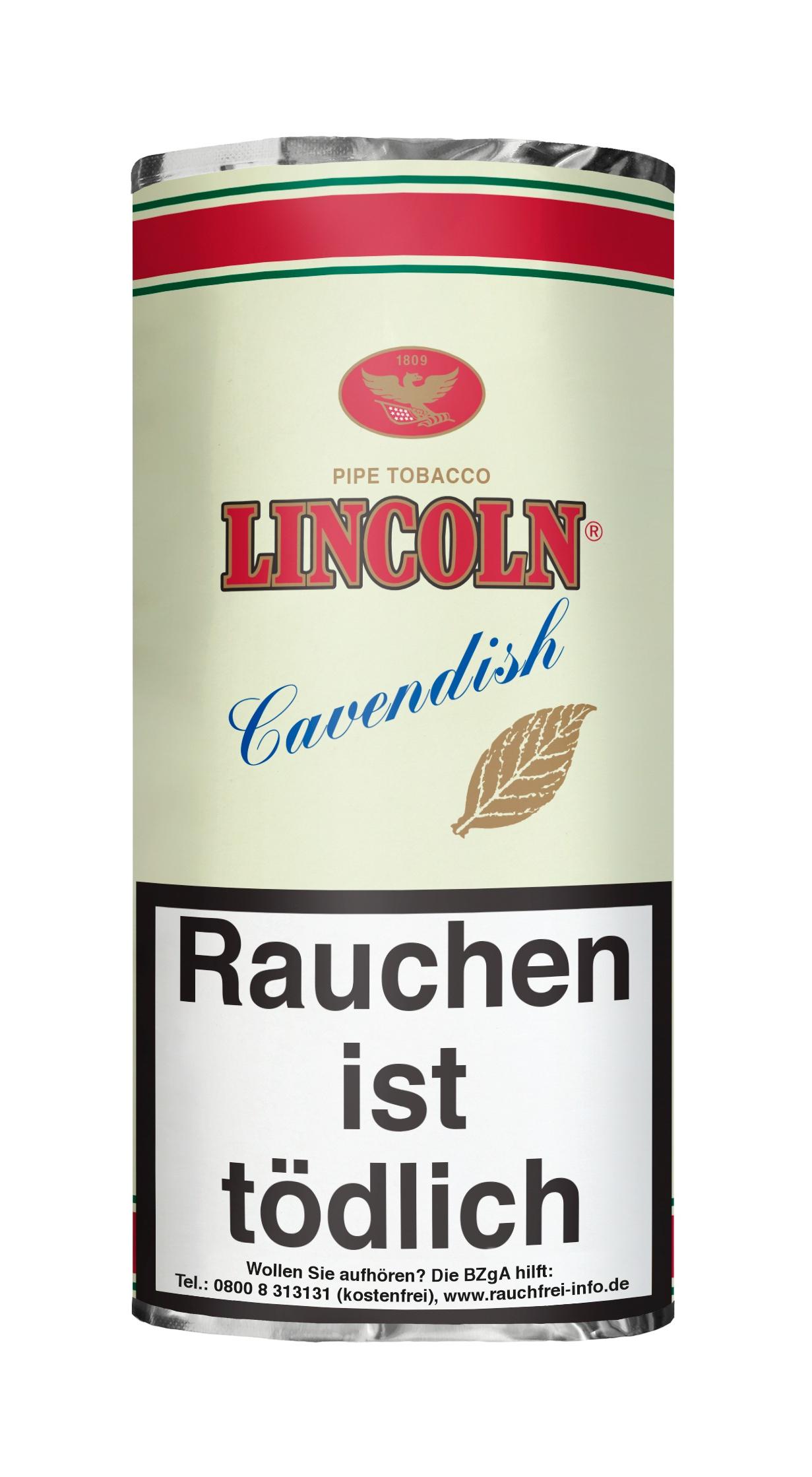 Lincoln Cavendish Pfeifentabak Rot 1 Stange 5x50 Gramm