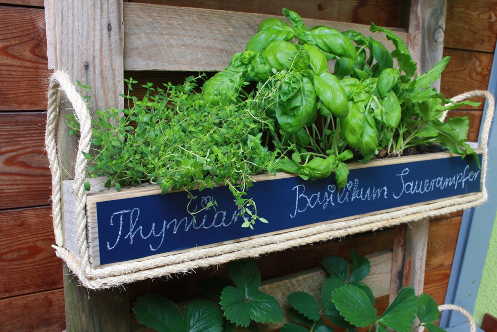 Gestaltungstipps Vertical gardening im Vintage-Stil: Kräuterbeet selbst gebaut