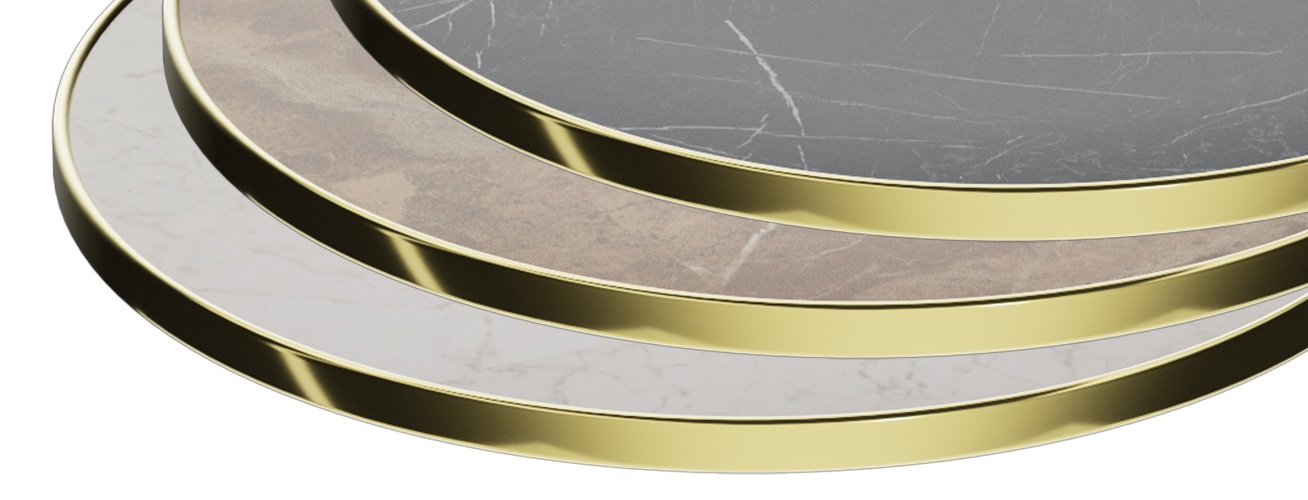 Easy Gold table tops for the catering and hotel industry