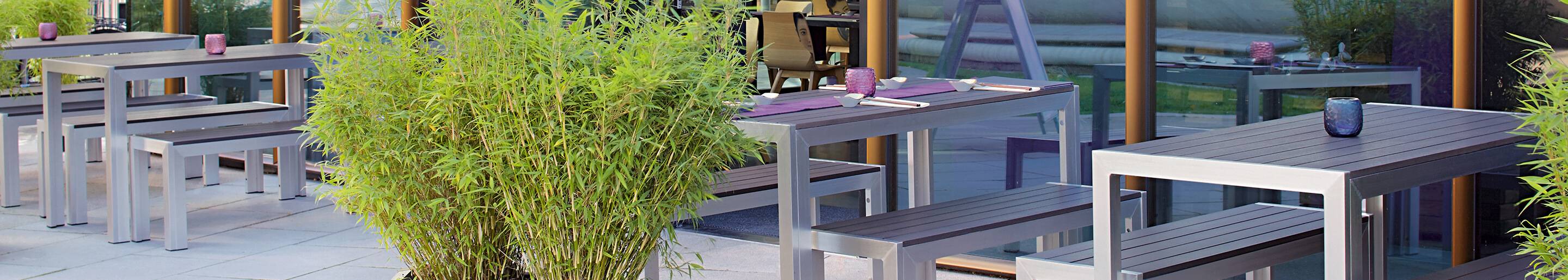 Combinaisons Tables/Bancs pour votre restaurant ou hôtel