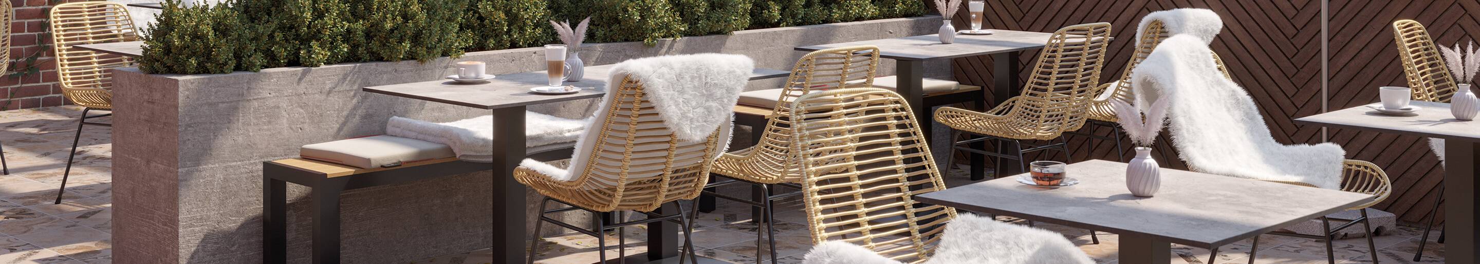 Tables à manger d'extérieur pour votre restaurant ou hôtel