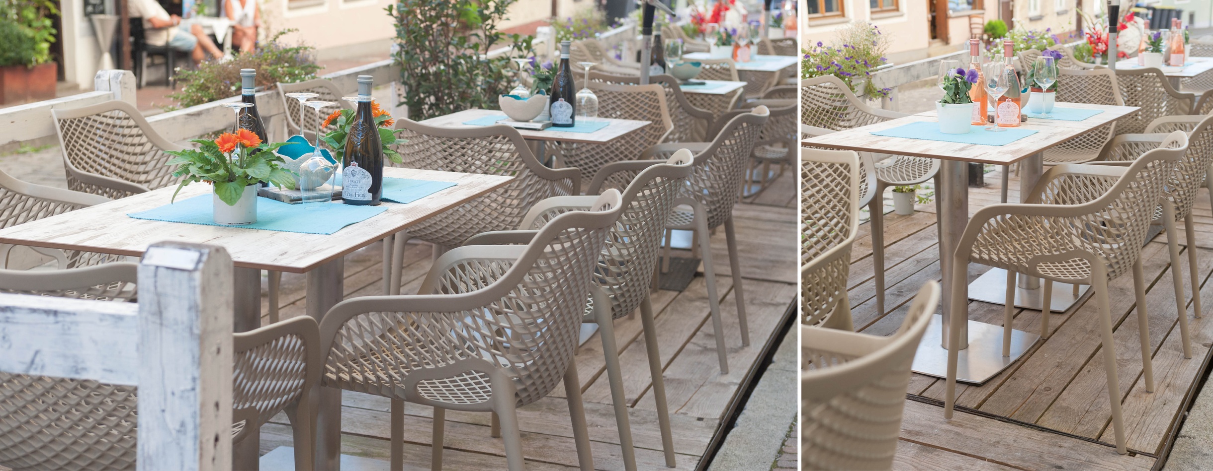 Chaises et tables d'extérieur pour la restauration
