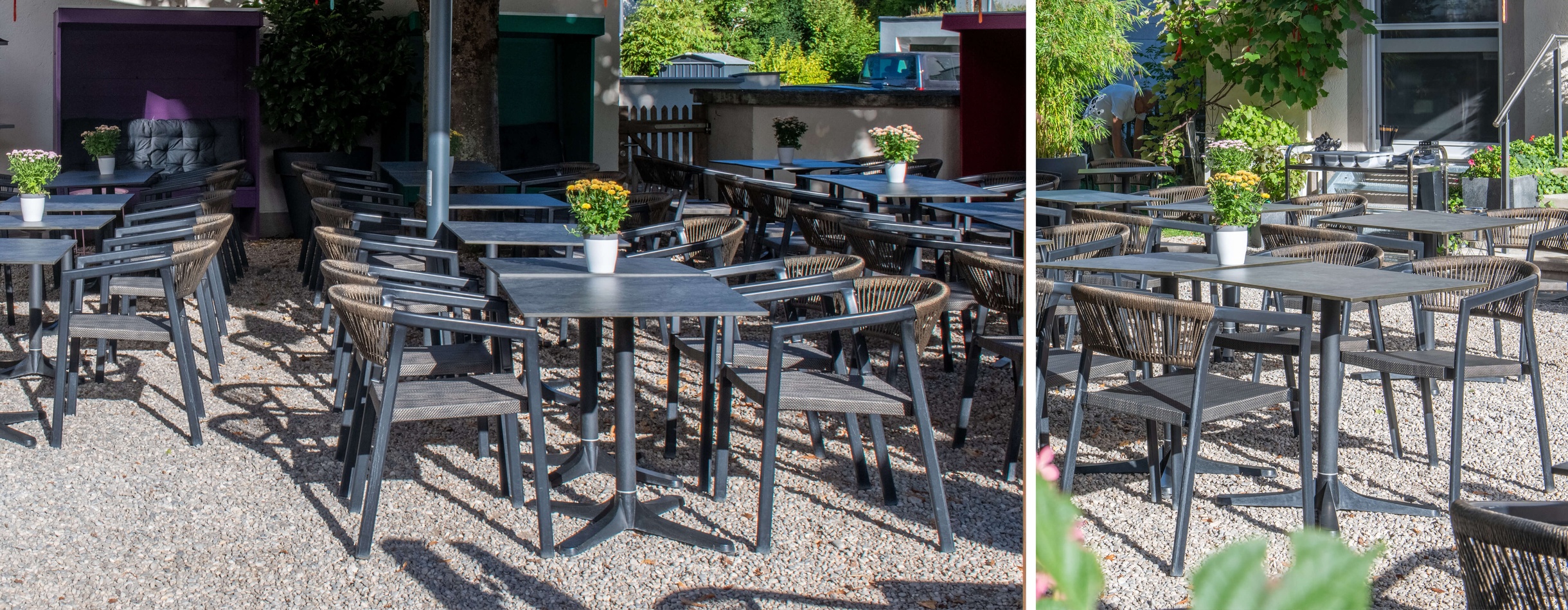 Gastro Outdoor Stühle und Tische