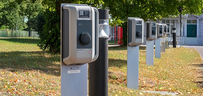 Ladepunkte für Elektrofahrzeuge am GO-IN-Firmenstandort