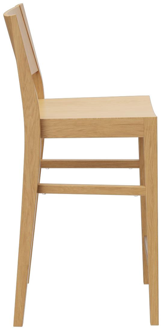 Abbildung medium-high stool Quin Seitenansicht