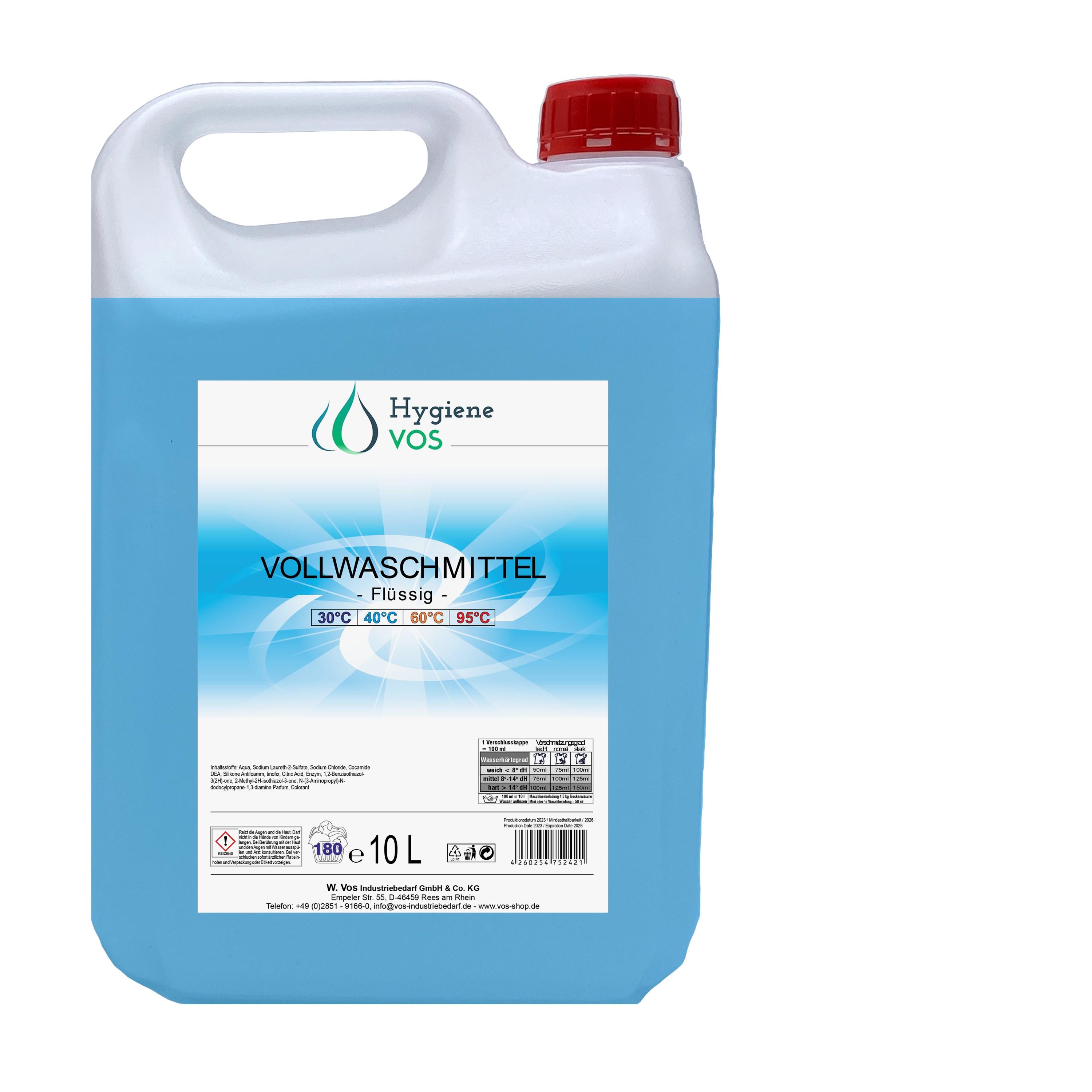 Hygiene Vos Vollwaschmittel flüssig 1,5 Liter / 10 Liter Hygiene Vos Vollwaschmittel flüssig 1,5 Liter / 10 Liter