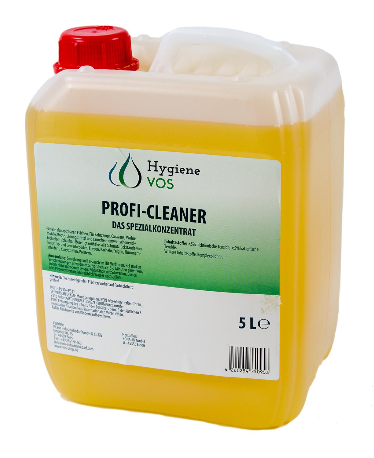 Hygiene VOS Proficleaner Allzweck-Spezialreiniger für Haus, Boot & Caravan - 1L / 5L / 10L Hygiene VOS - Profi-Cleaner Spezialreiniger - 1L / 5L / 10L