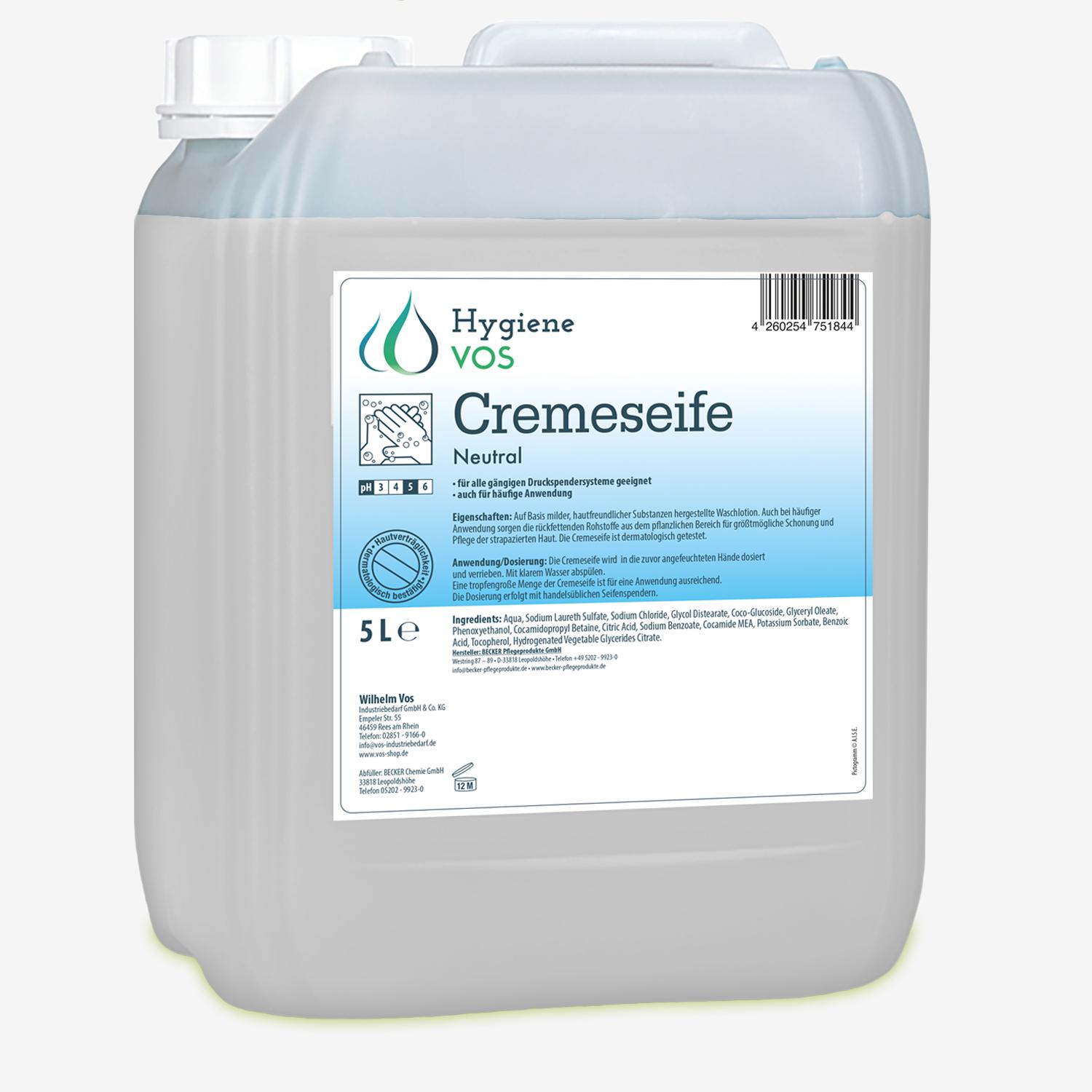 n5d Hygiene VOS – Sanfte Neutrale Cremeseife 5L / 10L