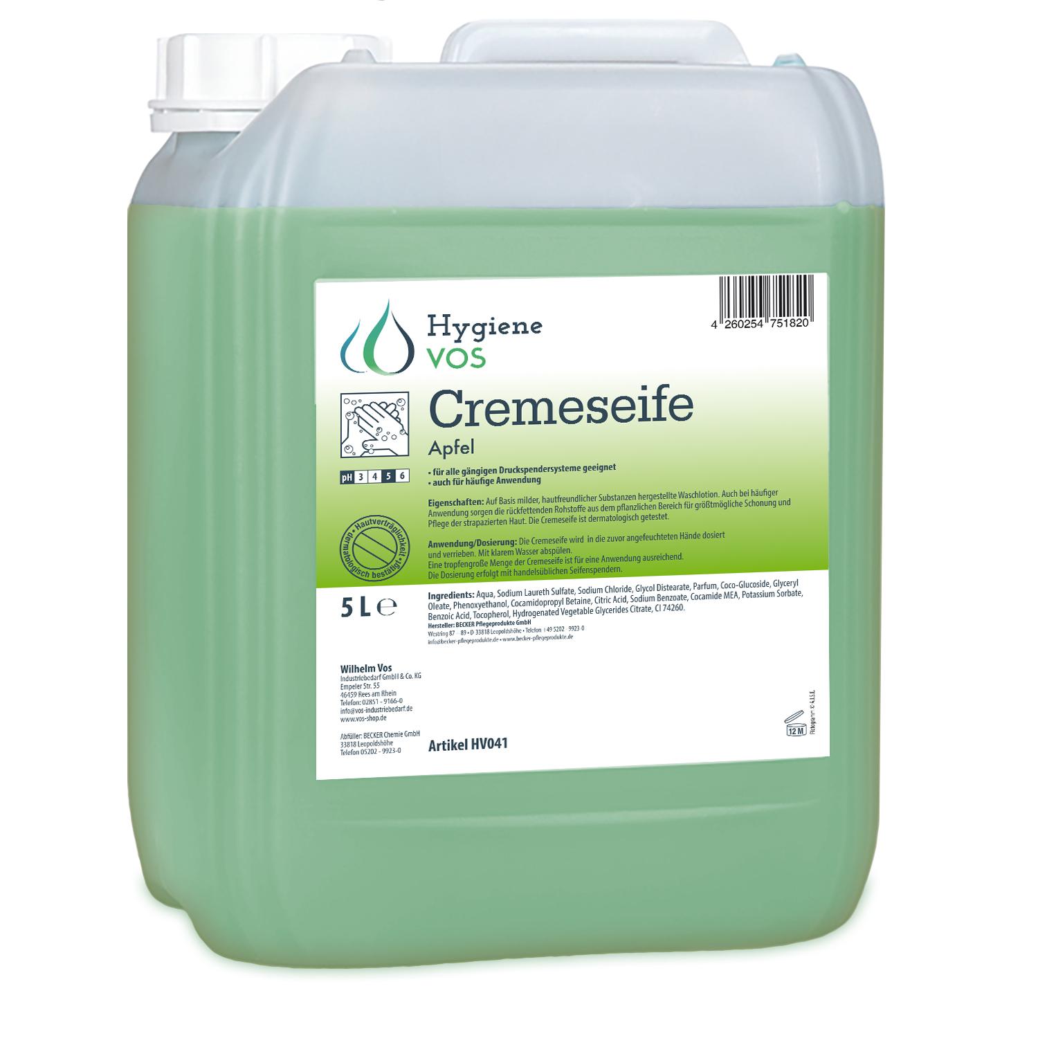 ap5d-1 Hygiene VOS – Erfrischende Apfel Cremeseife 5L / 10L