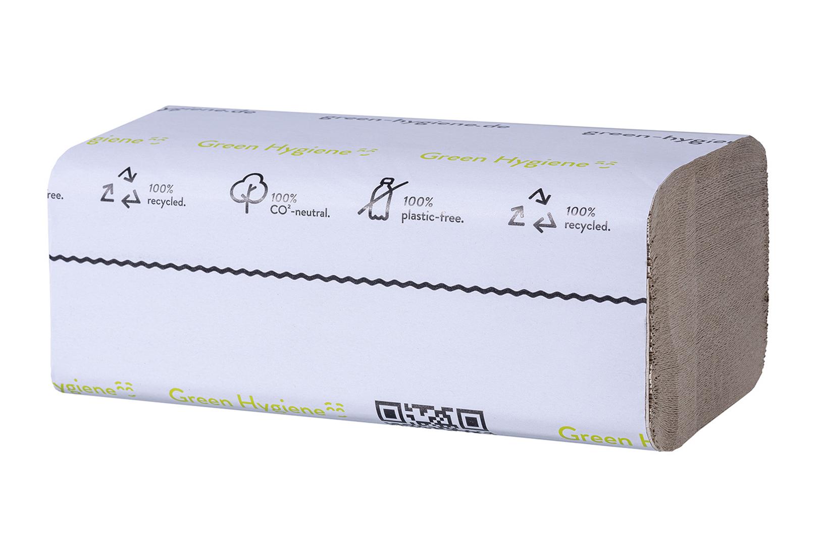 Huchtemeier - Green Hygiene - FALK Falthandtücher V-Falz 1-lagig 5000 Blatt: Umweltbewusst und effektiv für saubere Hände