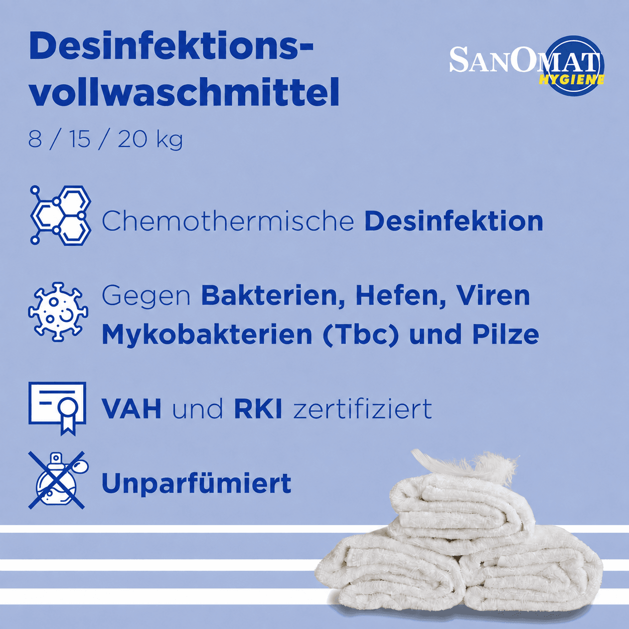 Desinfektions-Waschmittel Sanomat 8 kg