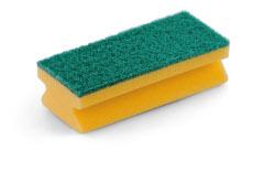 V10880 Sito - Padschwamm mit Griff gelb/grün 7cm x 9,5cm