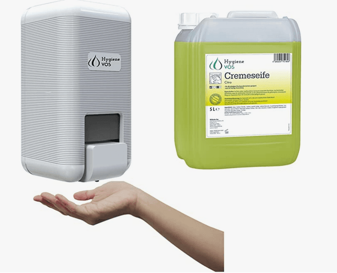 7 Hygiene VOS Seifenspender 1000ml weiß nachfüllbar, abschließbar