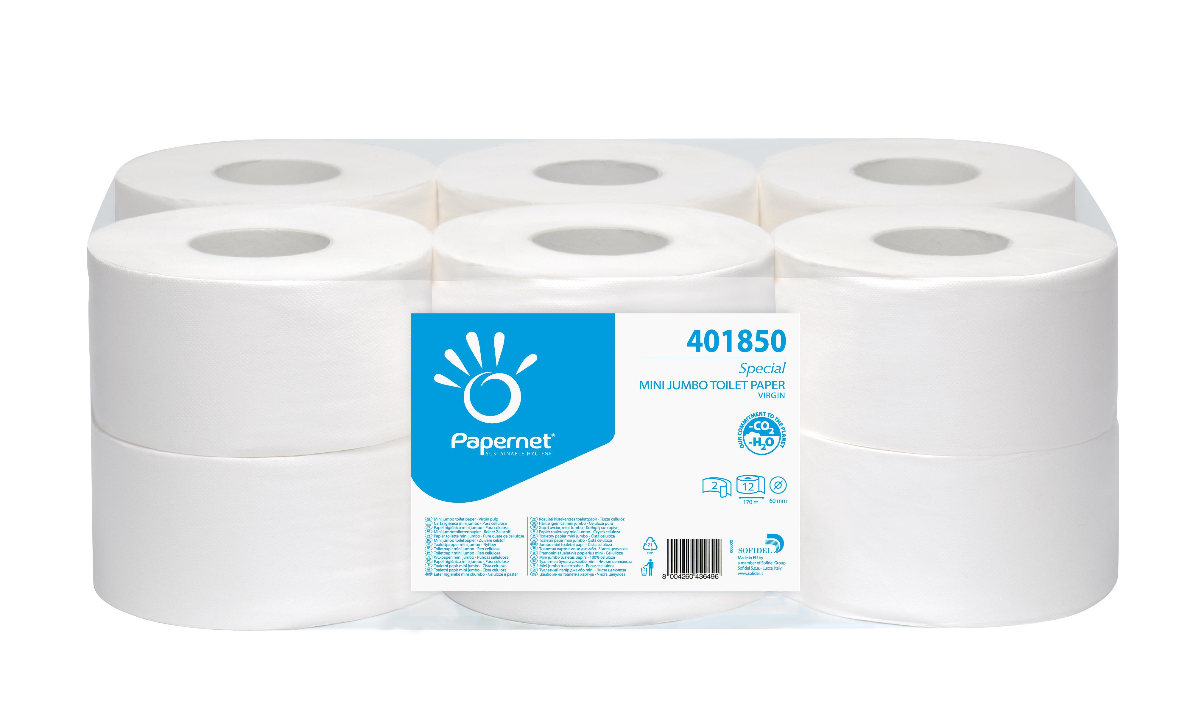 78714 Papernet - Mini-Jumbo Toilettenpapier 12 Rollen 2-lagig